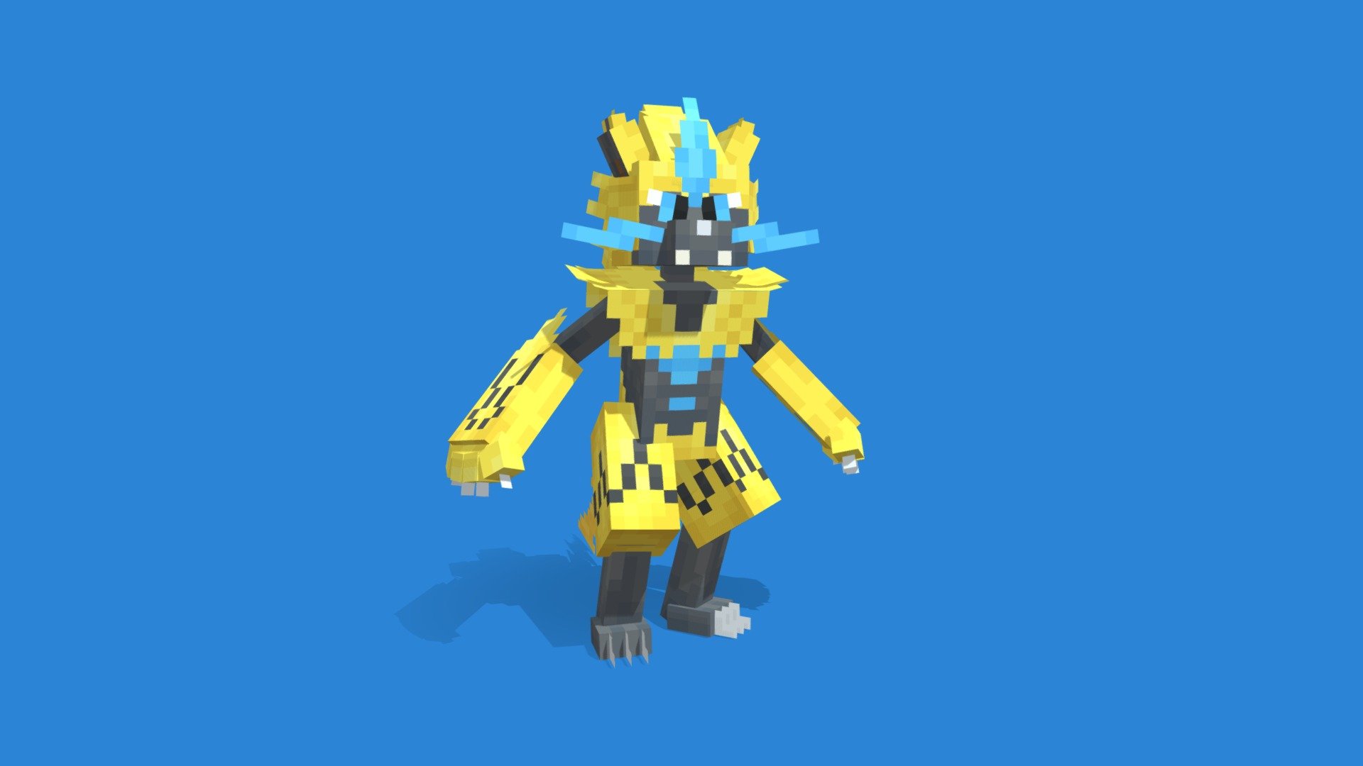 Zeraora (Cobblemon) - 3D model by Glitch Ratt (@La_Rodente) [4e22b8d ...