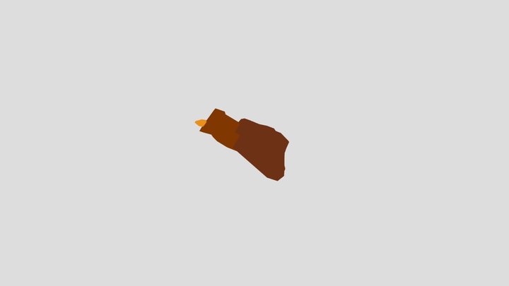 Low-poly bird flying looped animation 3D Model