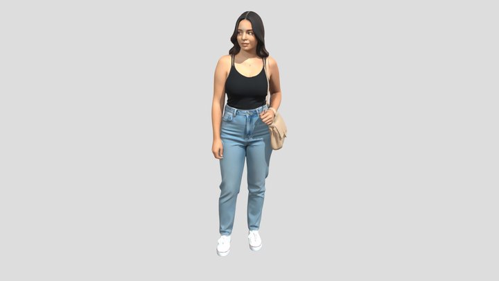 Casual Denim and Black Tank Outfit – Modèle 3D gratuit STL