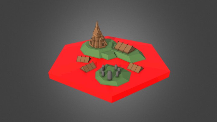 Miniture Table Top | Viking City - (low detail) 3D Model