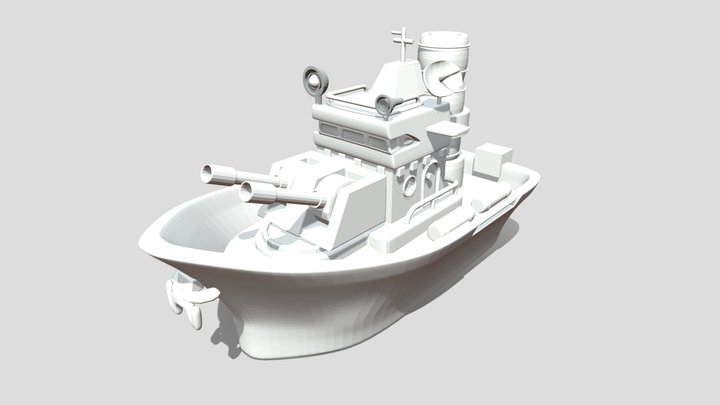 Warship 3D Model