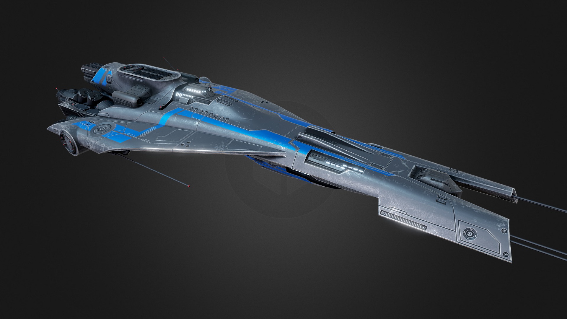 3D model Matar Cruiser - This is a 3D model of the Matar Cruiser. The 3D model is about a toy space ship.