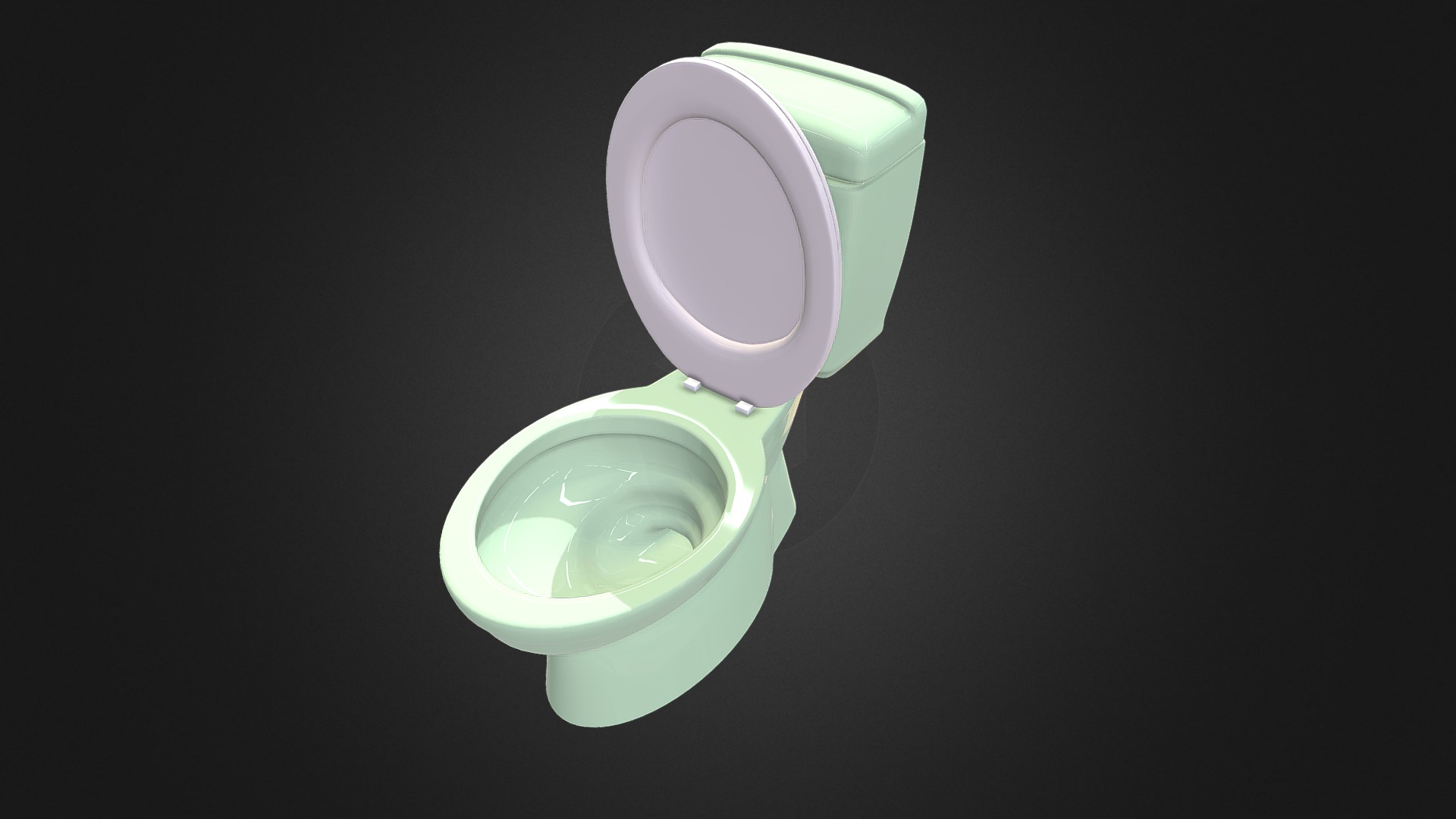 3D model Toilet Seat - This is a 3D model of the Toilet Seat. The 3D model is about a light bulb with a black background.