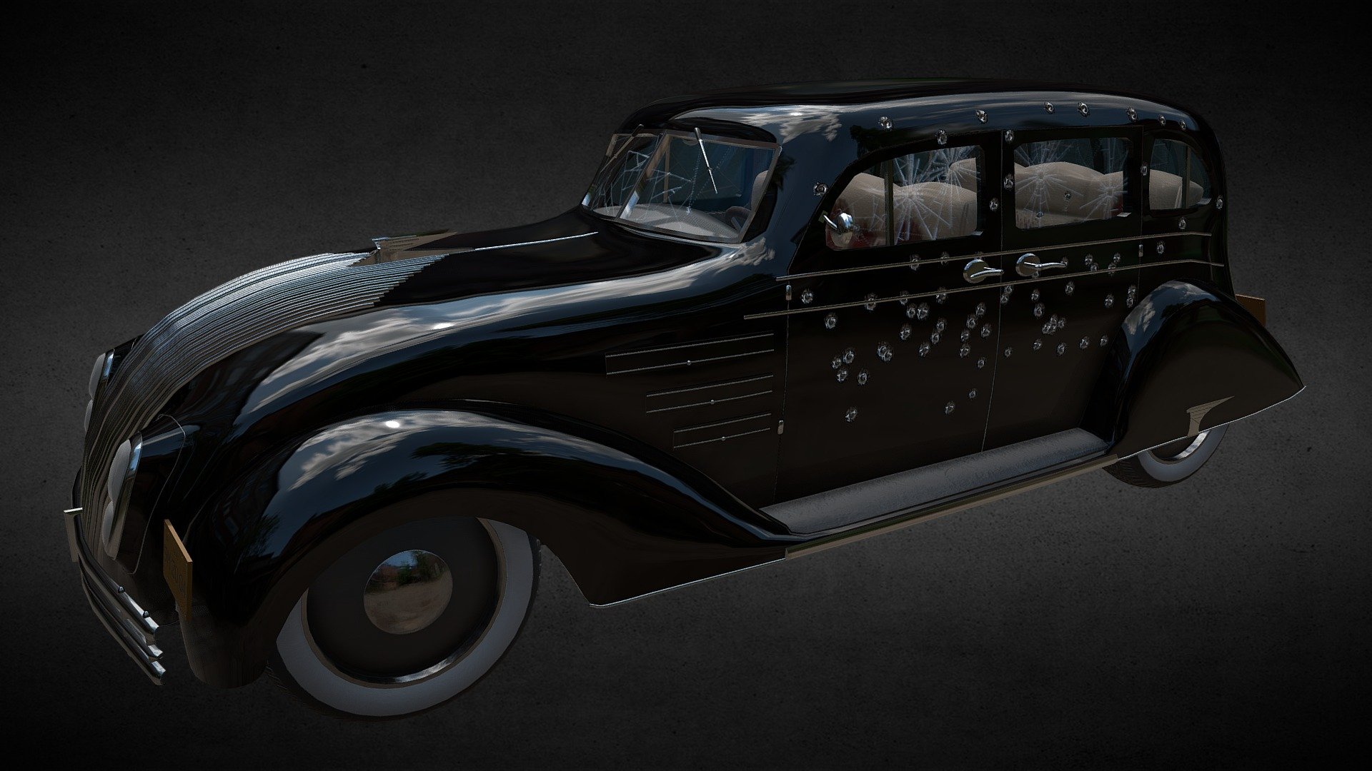 Bloody Mafia Car - 3D model by Bryan Villaseca (@BryanVillaseca