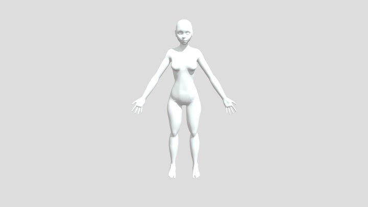 Lowpoly Stylized Female Sculpt 3D Model