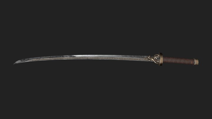 Procedural sword test 13 3D Model