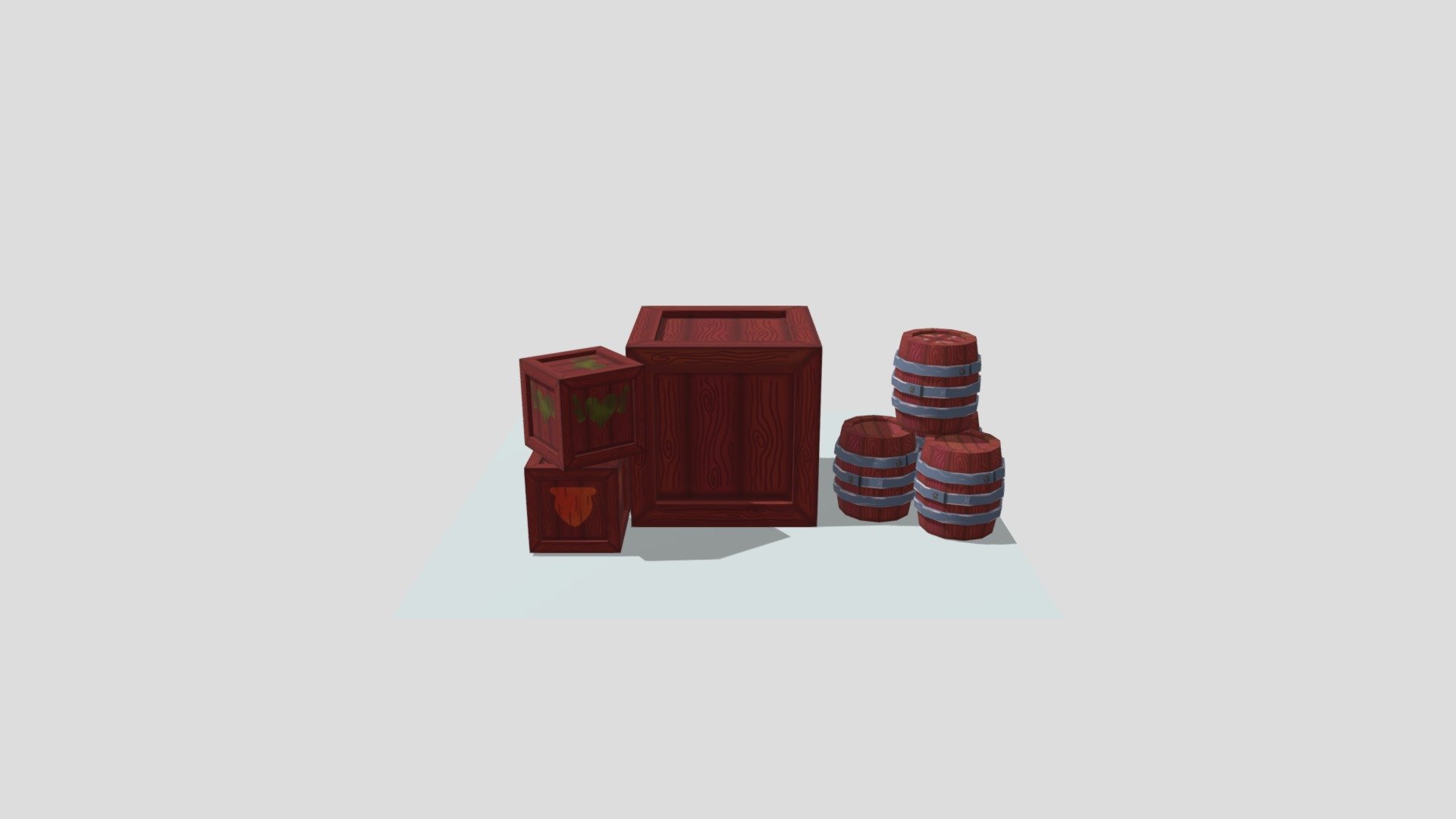 Crates And Barrels Textured - Download Free 3D model by IgorKolinski ...