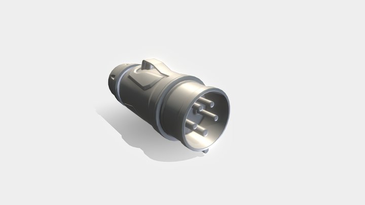 CEE Industrial Plug Male 3D Model