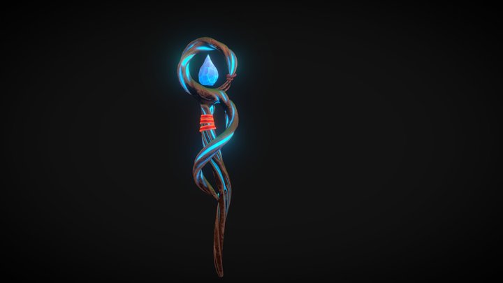 Magic Staff 3D Model