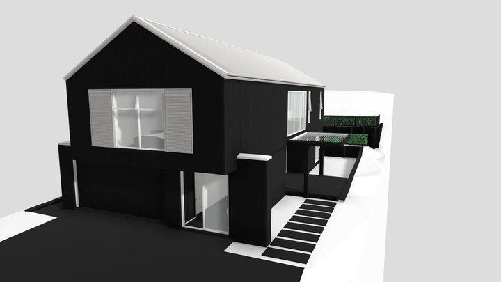 MODERN BARN LIVING_HOUSE & LAND L232 3D Model