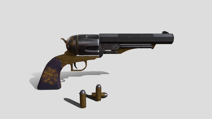 OldGun (Colt Navy 1851) 3D Model