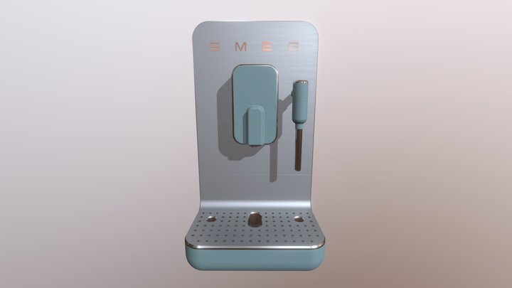 Smeg Automatic Coffe Machine gltf 3D Model