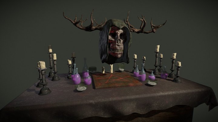 The altar of the witch Samara 3D Model