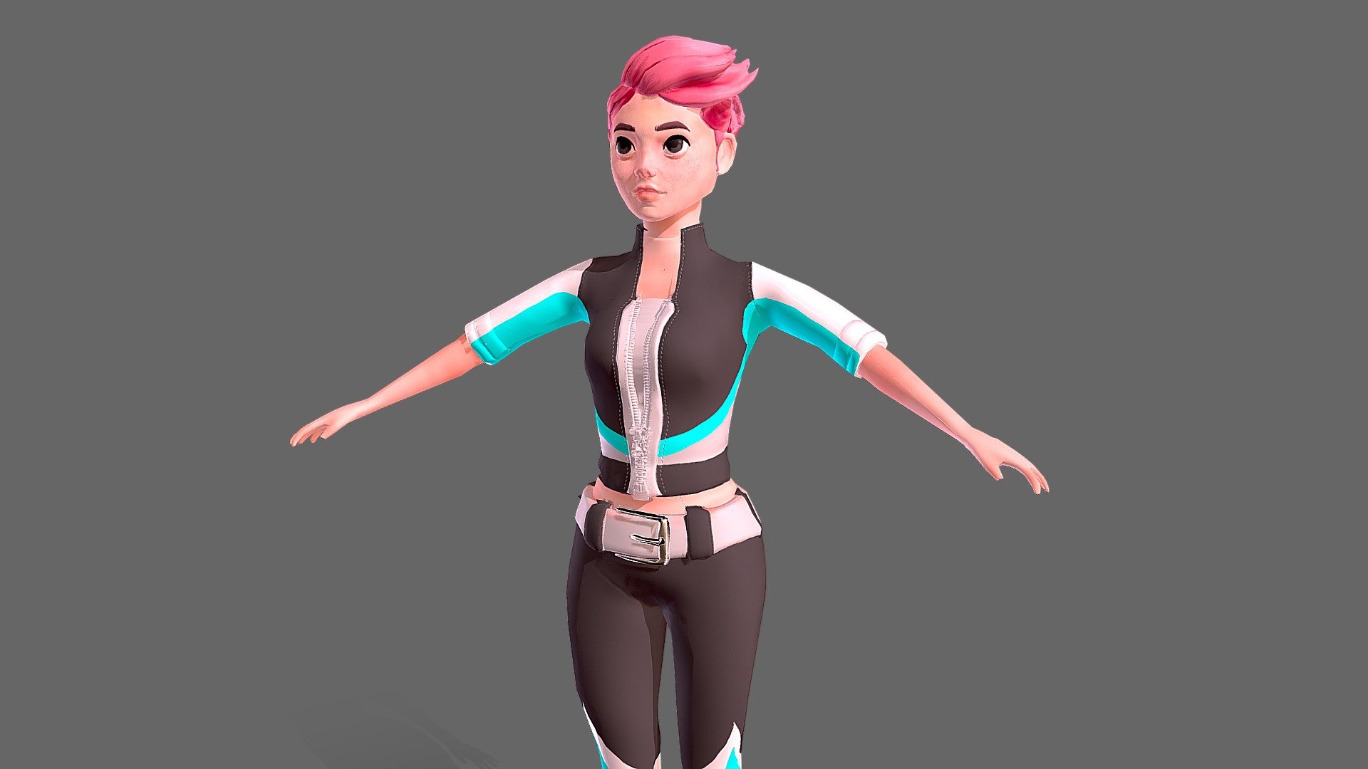 CyberPunk girl for a game.