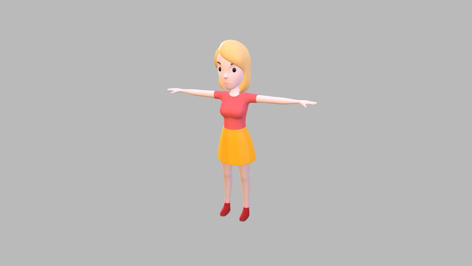 Cartoongirl010 Girl Buy Royalty Free 3d Model By Bariacg [4e31b73] Sketchfab Store