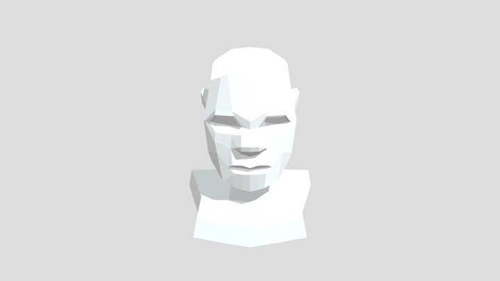 Low Poly Statue 3D Model