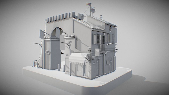 Antique Cyberpunk city – Free 3D Model STL
