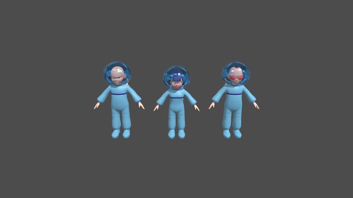 モブキャラ6 3D Model