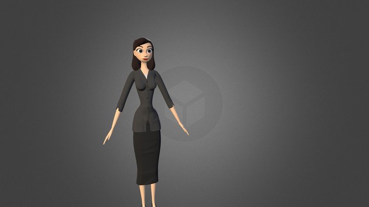 Meg (Paperman) 3D Model