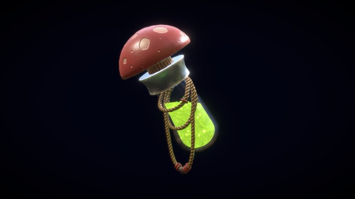 Mushroom Potion 3D Model