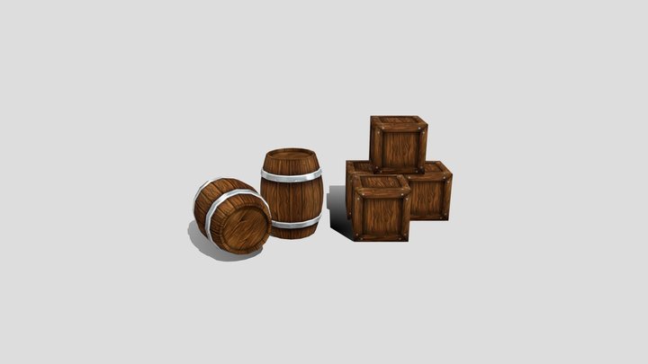 Box Barrel 3D Model