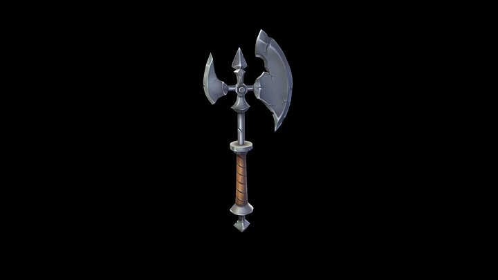 Weapon_Axe_handpainting_modeling 3D Model