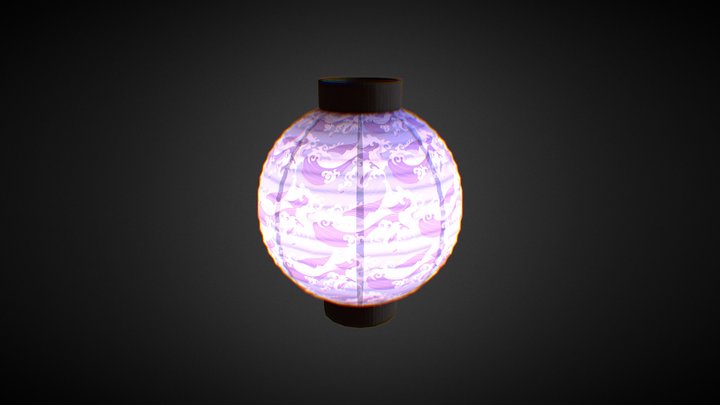 Spherical japanese Paper Lantern 3D Model