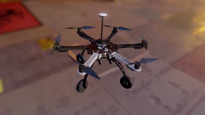 Los drones y el espacio aéreo del mañana 3D Model