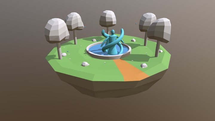The Fountain Of Living Water Greybox 3D Model