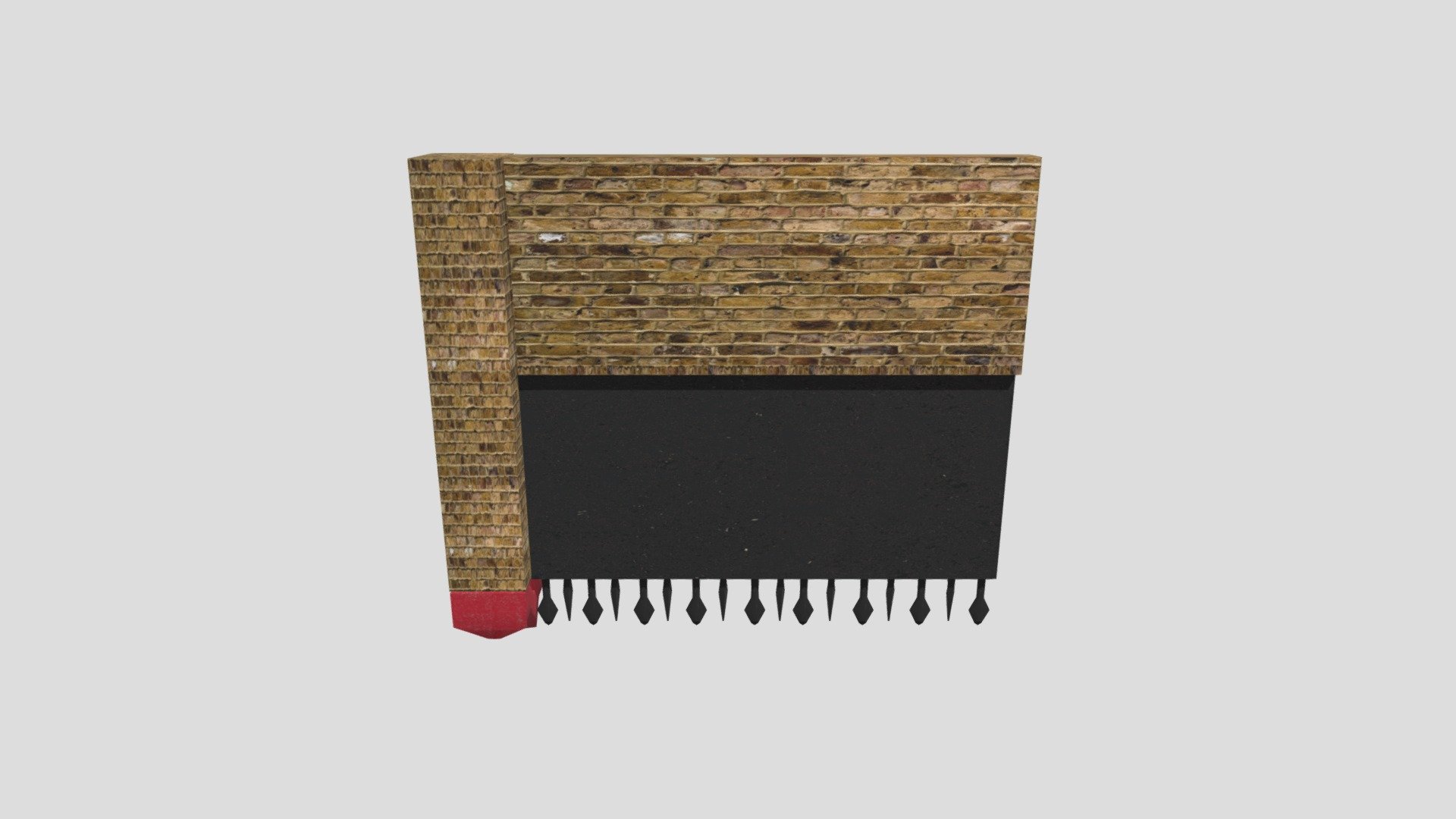 Pared ladrillos con forja para parcela