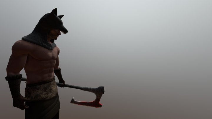 Barbarian Character 3D Model