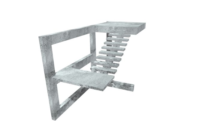 Escada Espinha de Peixe 3D Model