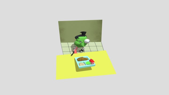 Zim stickerFBX 3D Model