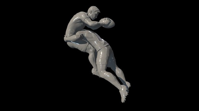 Rugby sculpt for tv spot 3D Model
