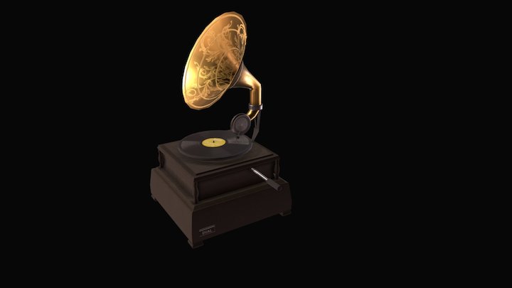 Vintage Grammophone 3D Model