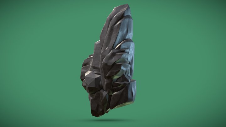 Stylized Andesite Rock 3D Model