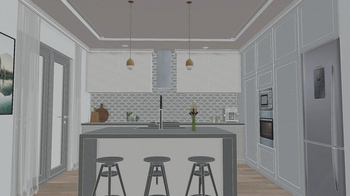 Modern kitchen model 3D Model