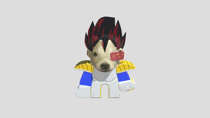 cartoon dog in sci-fi armor 3D Model