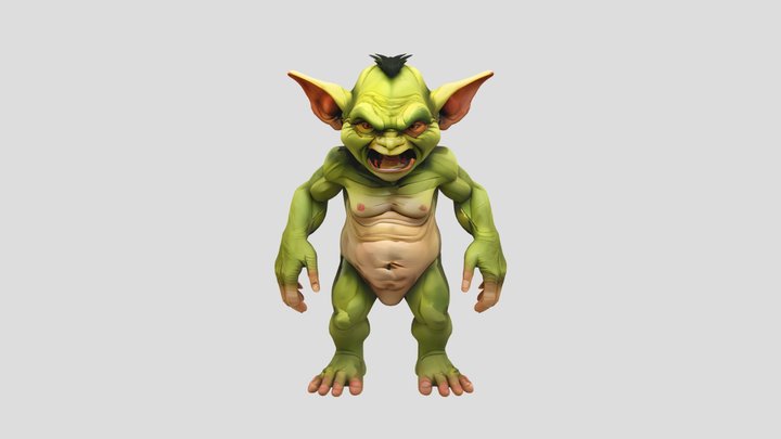 Angry Stupid Goblin Robby 3D Model