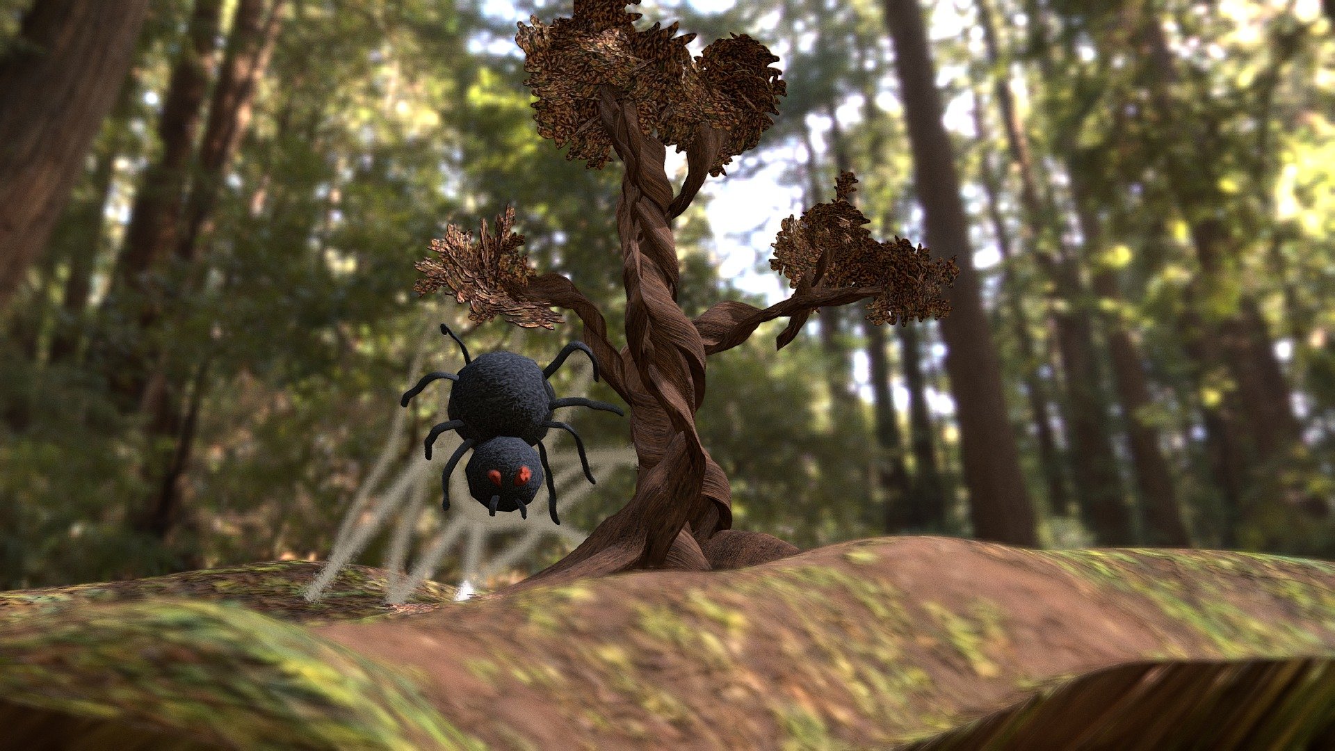 Autumn Spider Scene