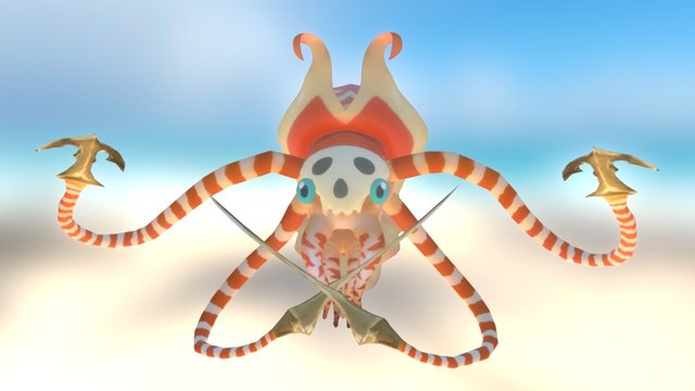Monster for game: ReelBlade 3D Model