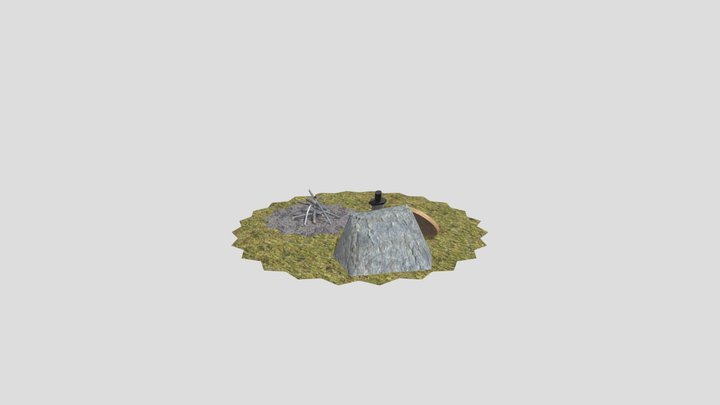 Campfire Scene 3D Model