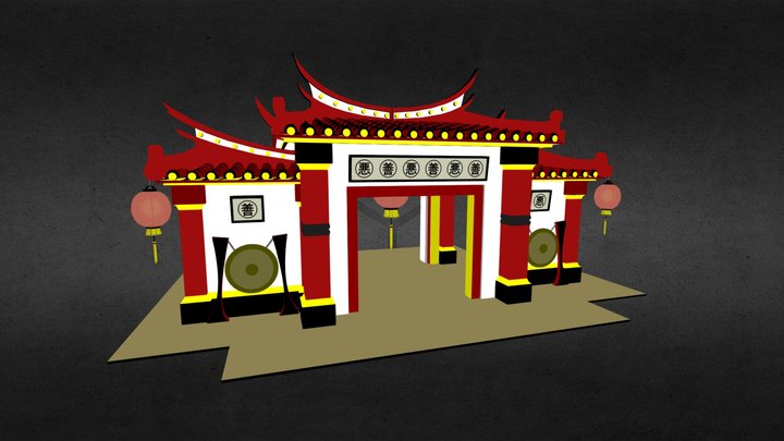 Chinese Temple 3D Model
