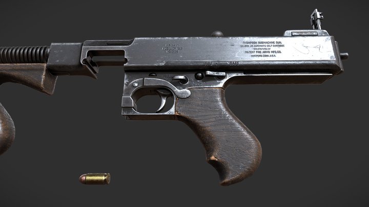 QLOC Internal: Thompson Submachine Gun 3D Model
