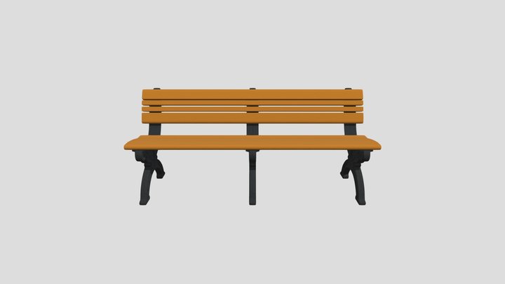 Cambridge Backed Bench 6' CB6B - Polly Products 3D Model