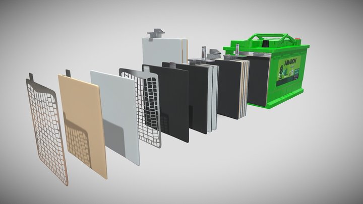 Plate_Battery 3D Model