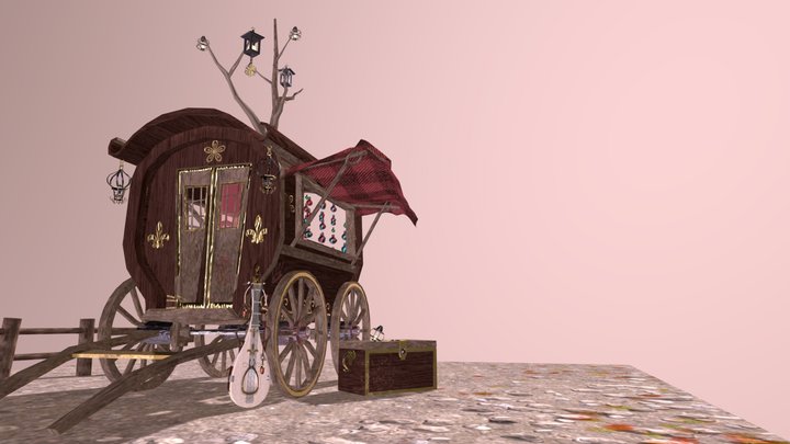 Caravan+ Lute Scene 3D Model