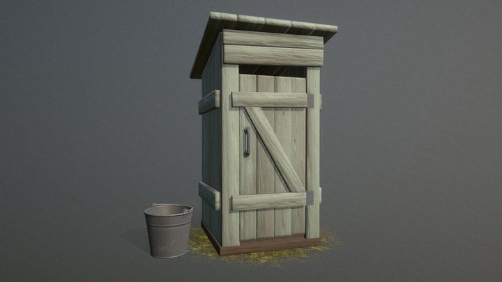 Russian outhouse 3D Model