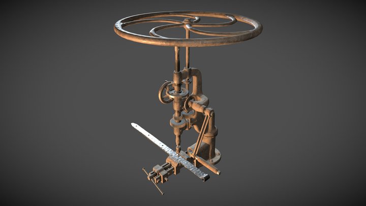 Blacksmith drill machine 3D Model