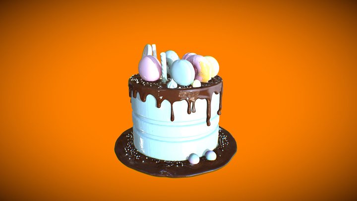Cake with Candies – Free 3D Model STL